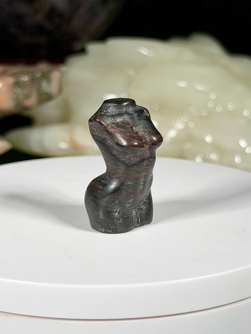 Mahogany Obsidian Lady Body Crystal Carving